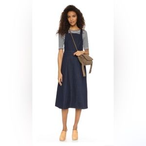 Free People Indigo Denim Apron Dress